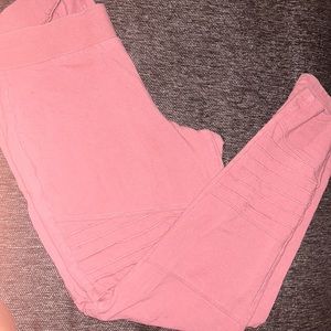 Torrid Pink ribbed leggings